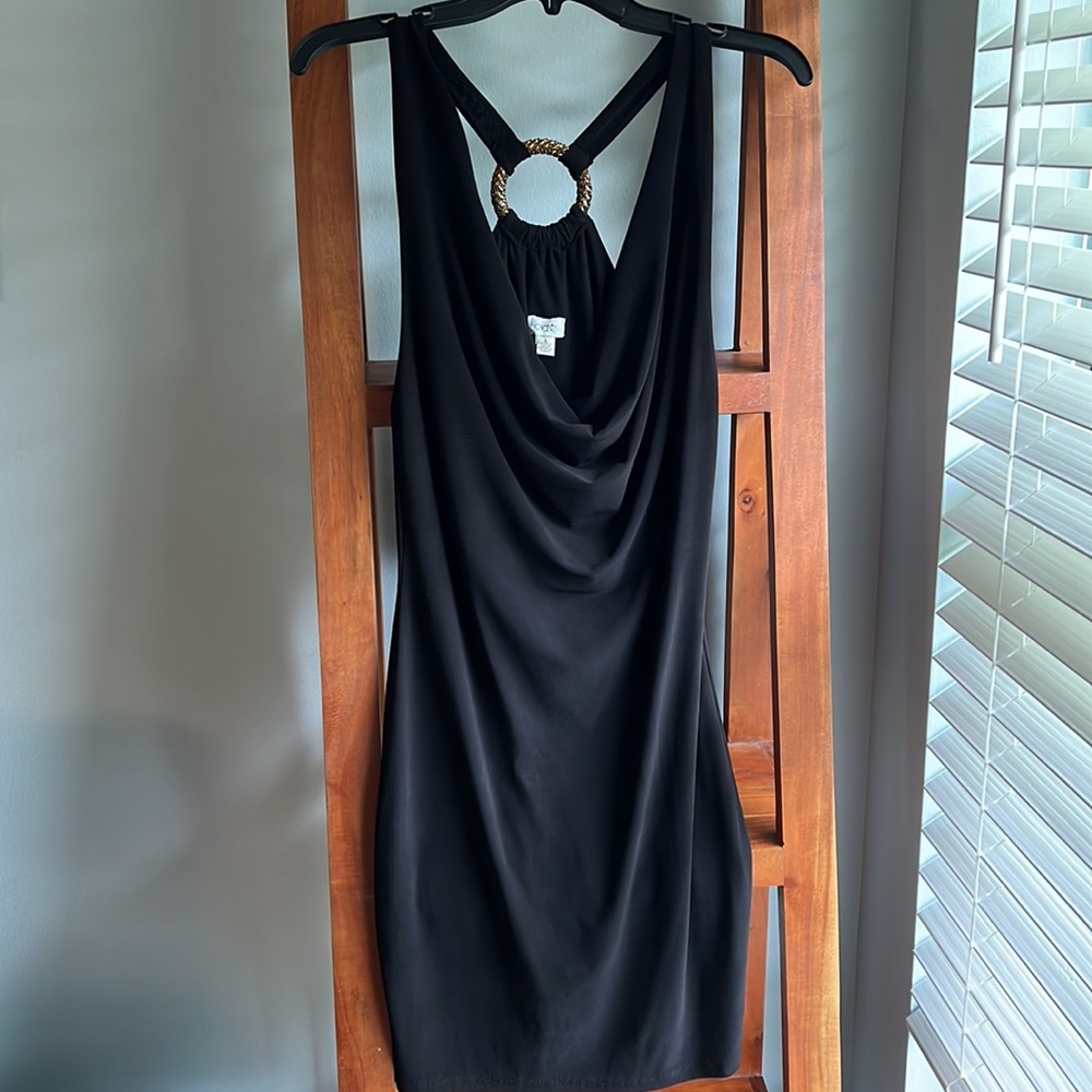 Y2K Cache Cowl Neck Dress - Picture 3 of 8